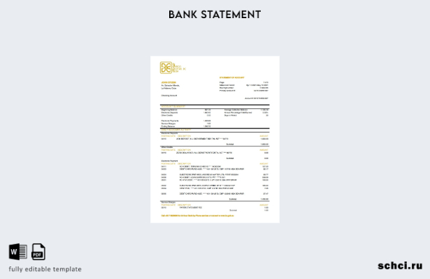 цифровая загрузка шаблона слова банковской выписки Cuba Banco Central de Cuba